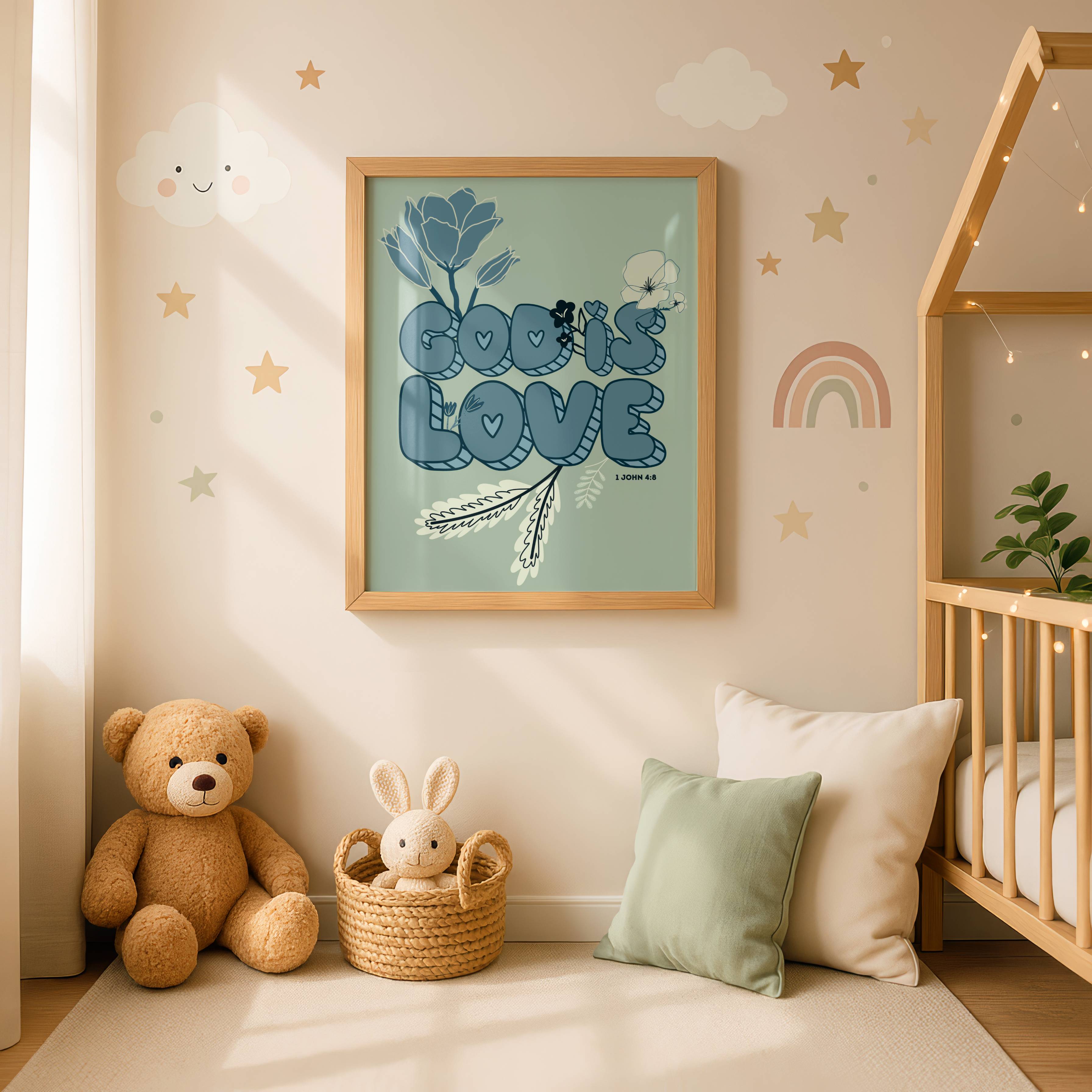 God is Love Floral | 1 John 4:8
