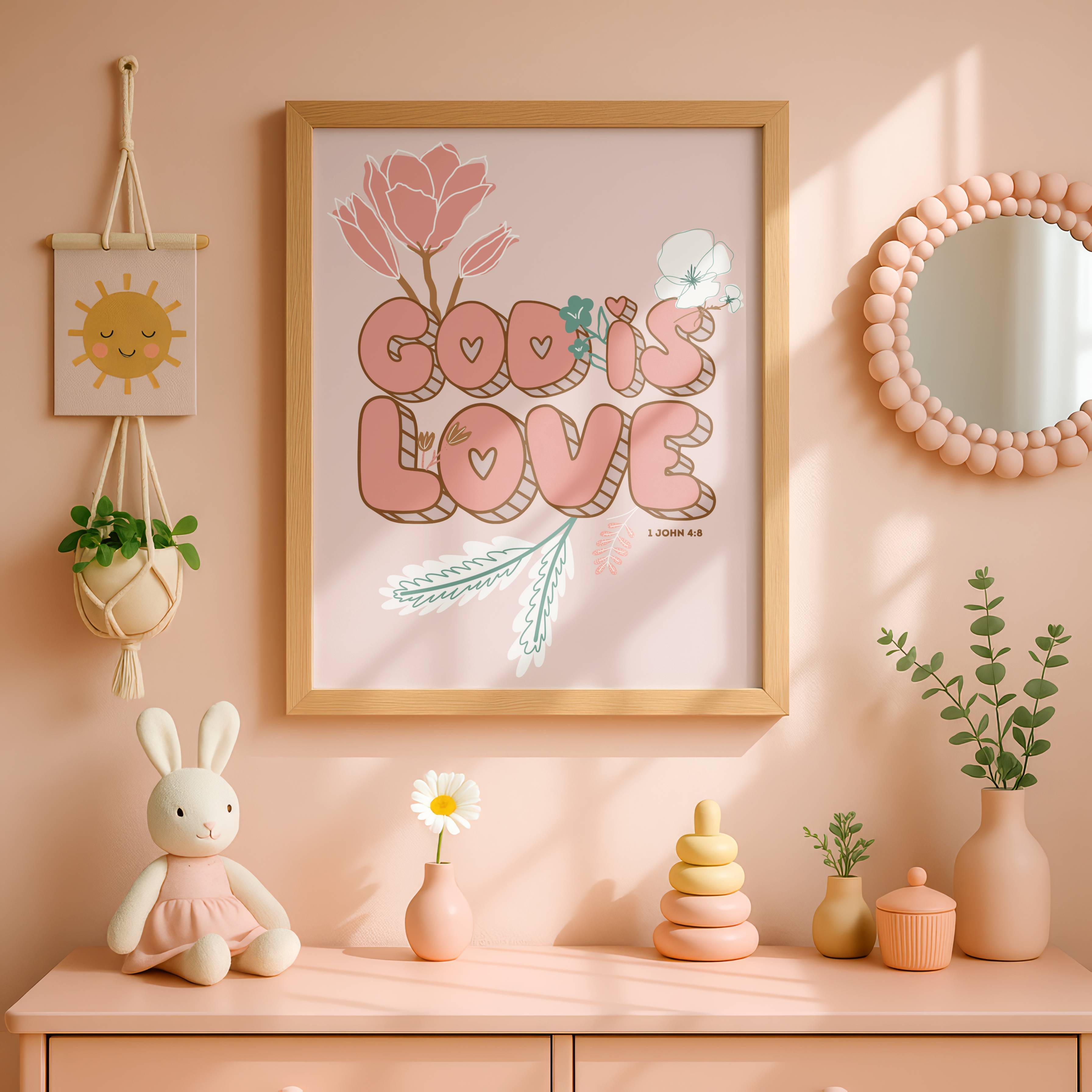 God is Love Floral | 1 John 4:8